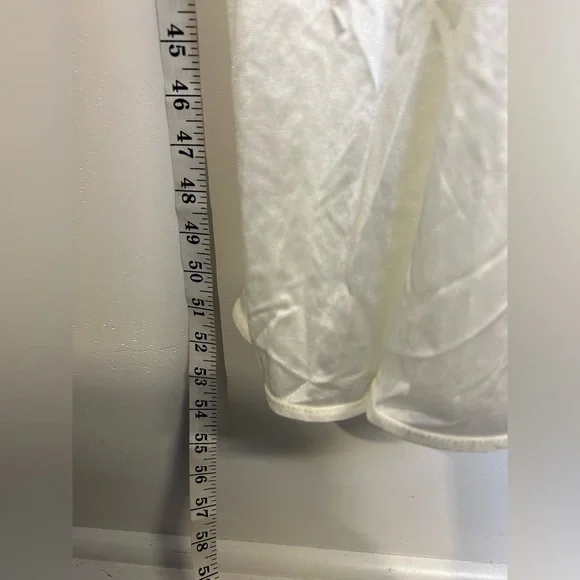 Vintage Slip midi Dress Size L V-Neck Pastel tones Grandmacore Lightweight - Picture 7 of 11